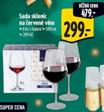 Sada sklenic na červené víno, 6 ks