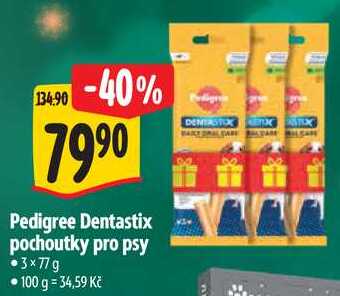 Pedigree Dentastix pochoutky pro psy, 3x 77 g