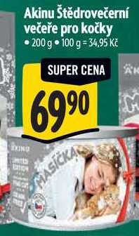 Akinu Štědrovečerní večeře pro kočky, 200 g