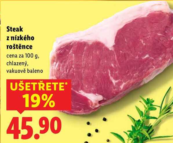 Steak z nízkého roštěnce, cena za 100 g