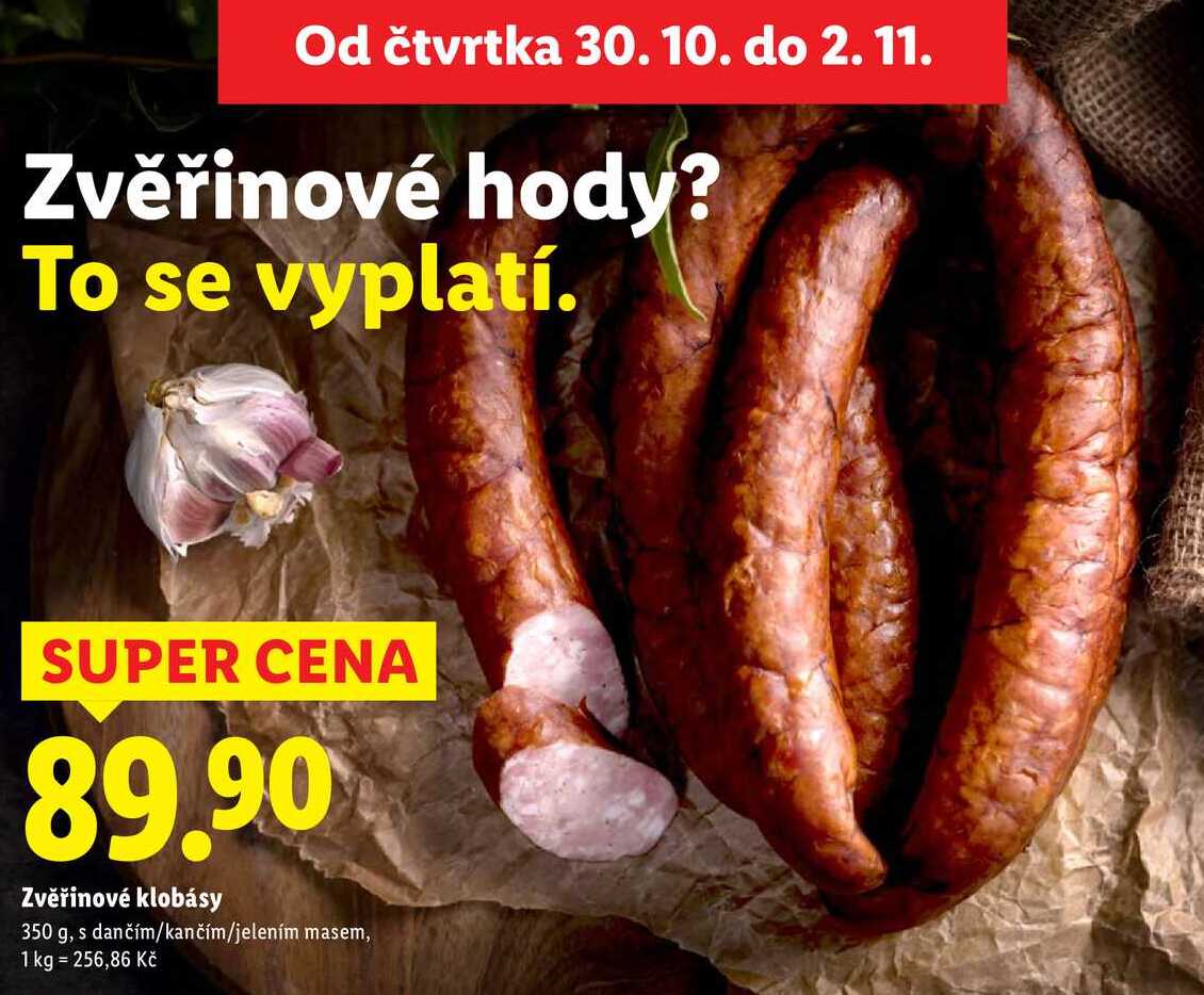Zvěřinové klobásy, 350 g