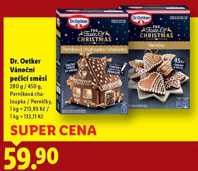 Dr. Oetker Vánoční pečicí směsi, 280 g/450 g