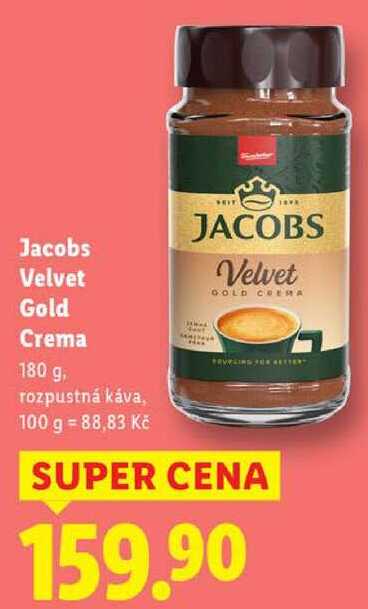 Jacobs Velvet Gold Crema, 180 g