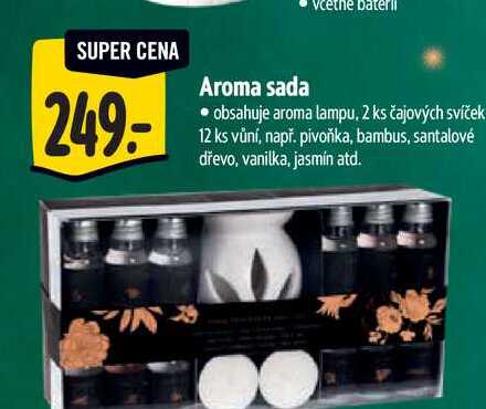  Aroma sada • obsahuje aroma lampu, 2 ks čajových svíček 12 ks vůní 