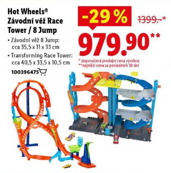 Hot Wheels Závodní věž Race Tower/8 Jump