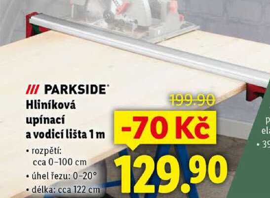 Hliníková upínací a vodicí lišta 1 m