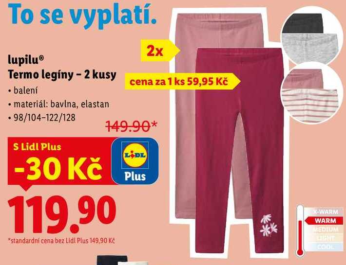 lupilu Termo legíny -2 kusy