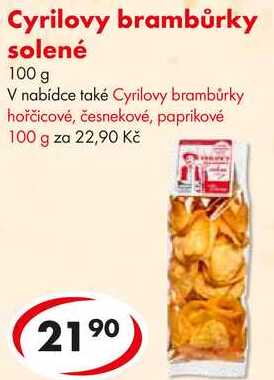 Cyrilovy brambůrky solené 100 g 