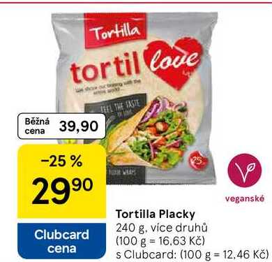 Tortilla Placky, 240 g, více druhů  