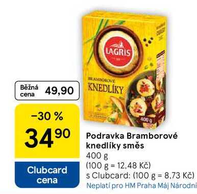 Podravka Bramborové knedlíky směs, 400 g