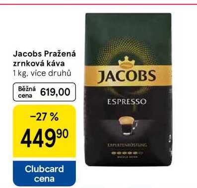 Jacobs Pražená zrnková káva, 1 kg, více druhů
