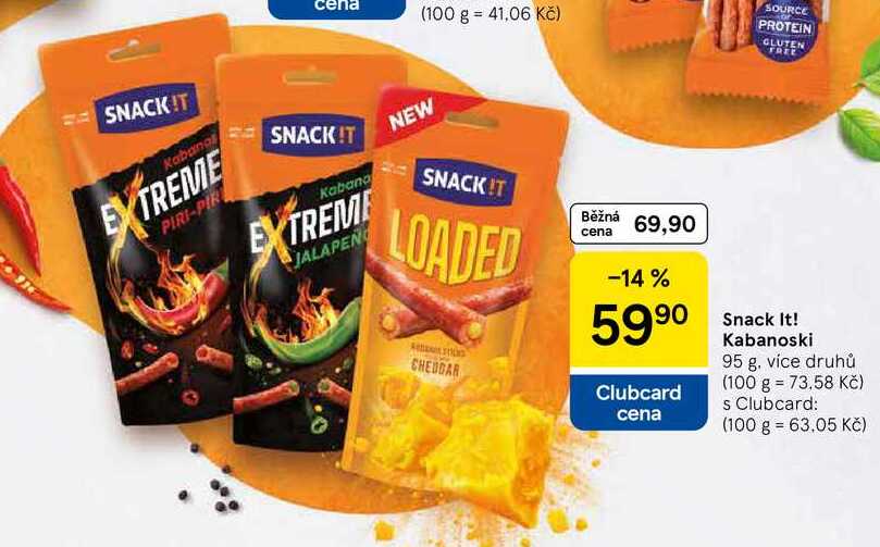 Snack It! Kabanoski, 95 g, více druhů