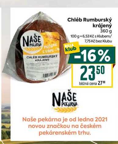 Chléb Rumburský krájený 360 g