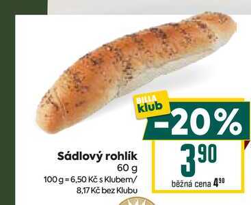Sádlový rohlík 60 g