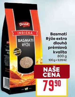 Basmati Rýže extra dlouhá prémiová kvalita 800 g