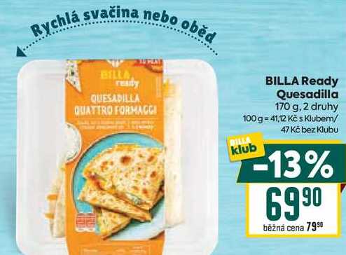 BILLA Ready Quesadilla 170 g