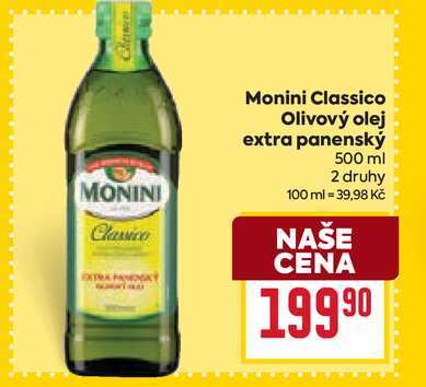 Monini Classico Olivový olej extra panenský 500 ml 