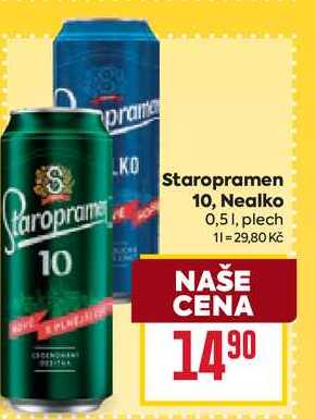 Staropramen Nealko 0,51, plech