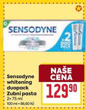 Sensodyne whitening duopack Zubní pasta 2x 75 ml