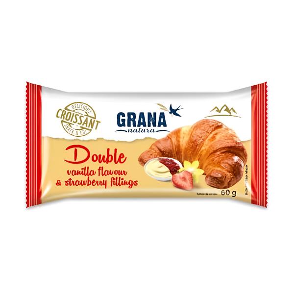 Grana Natura Croissant s vanilkovo jahodovou náplní