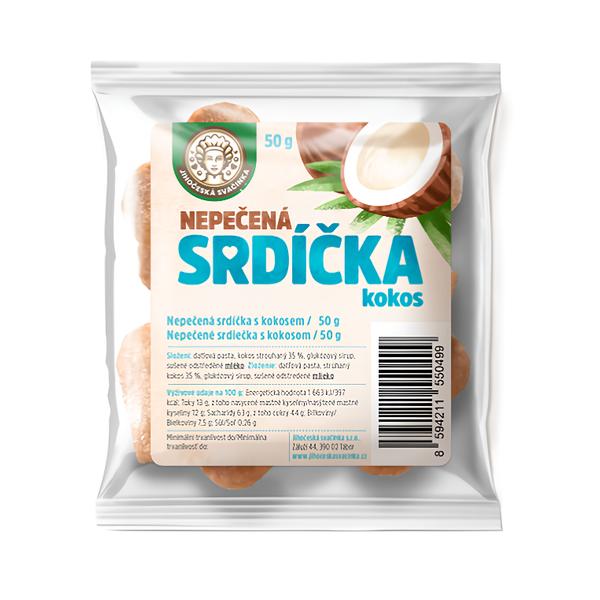Jihočeská svačinka Ovocná nepečená srdíčka kokos