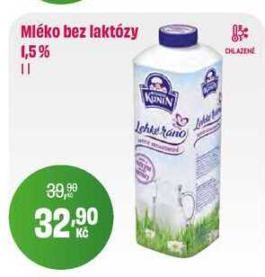 Kunín Mléko bez laktózy 1,5% 1l