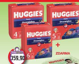 HUGGIES Overnights Pants +ubr.Natural 56ks ZDARMA