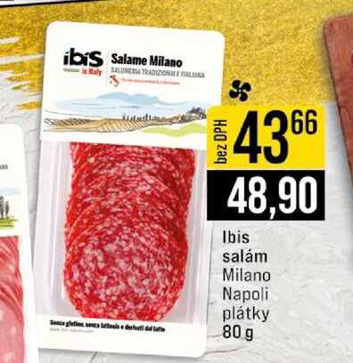 Ibis salám Milano / Napoli plátky 80 g