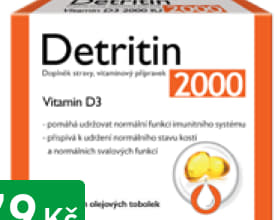 DETRITIN VITAMIN D3 2000 IU 60 měkkých tobolek