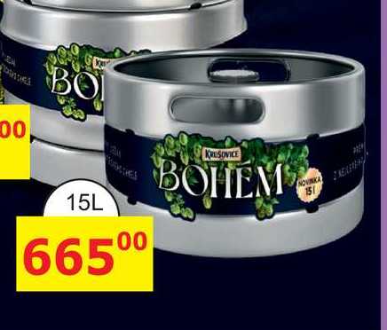 Krušovice Bohém 15L sud 