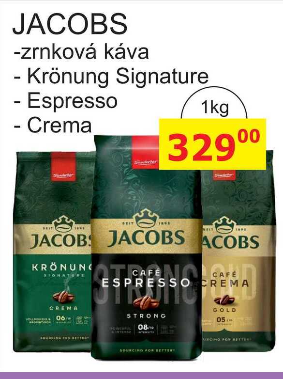 JACOBS -zrnková káva 1kg
