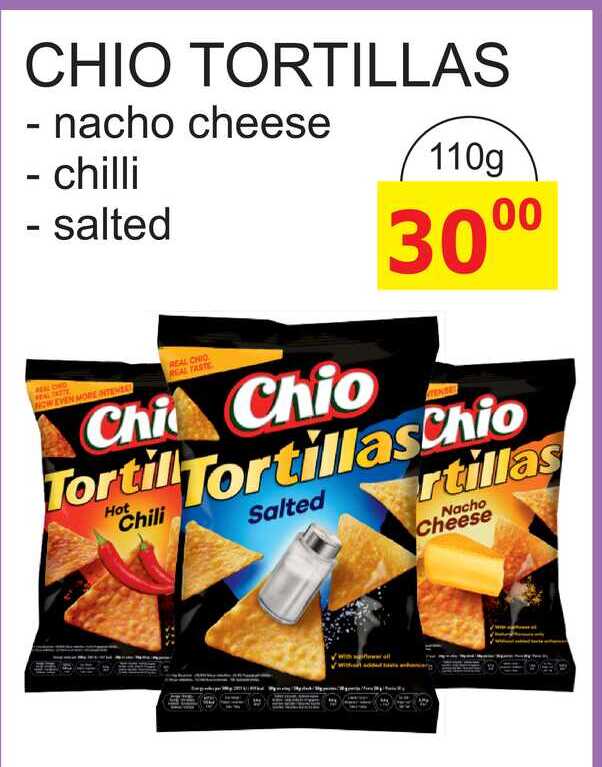 Chio Tortillas Kukuřičný snack 110g, vybrané druhy