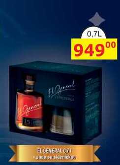EL GENERAL 0,7l sada se skleničkou 