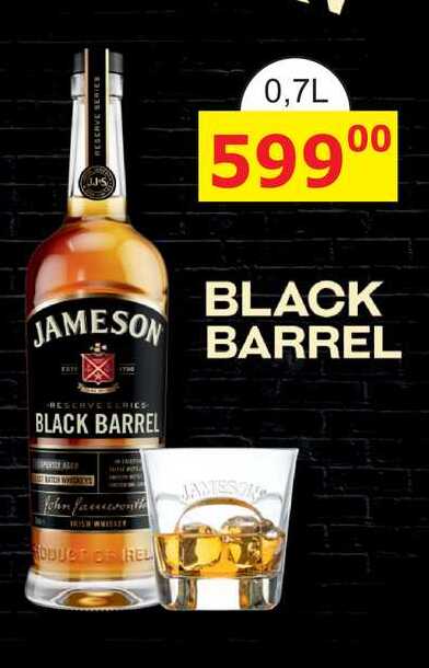 JAMESON BLACK BARREL 0,7L 