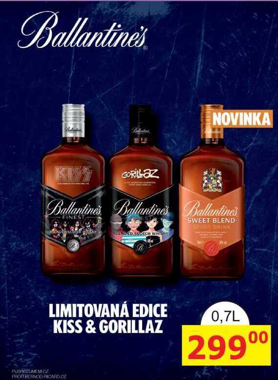 Ballantine's KISS GORILLAZ 0,7L