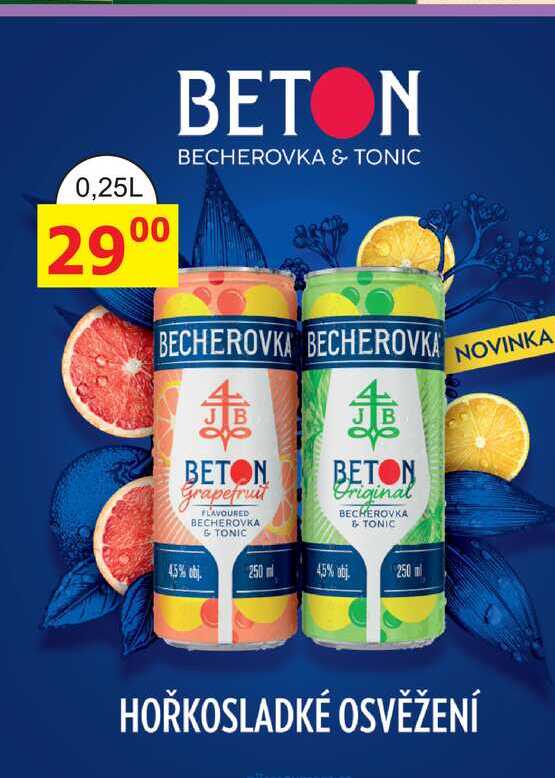 BECHEROVKA & TONIC 45% obj. 250ml