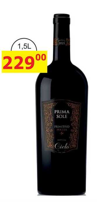 PRIMA SOLE PRIMITIVO CIELO 1,5l