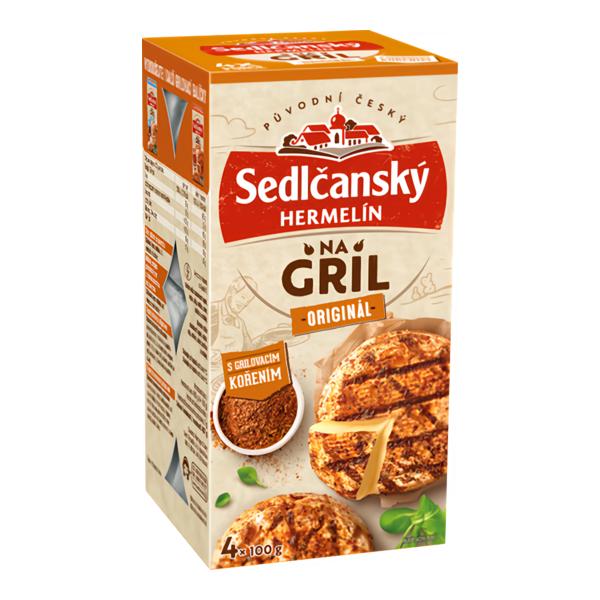 Sedlčanský Hermelín na gril originál s grilovacím kořením (4x100g)