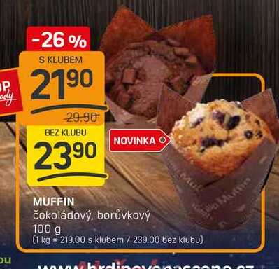 MUFFIN čokoládový, borůvkový 100 g