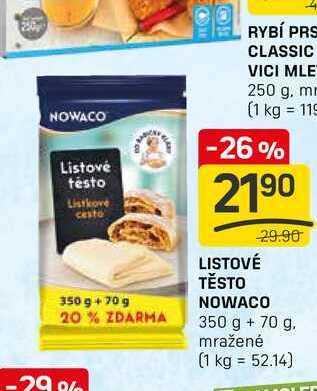 LISTOVÉ TĚSTO NOWACO 350 g