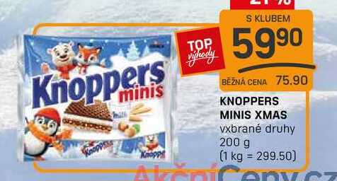 KNOPPERS MINIS XMAS vybrané druhy 200 g