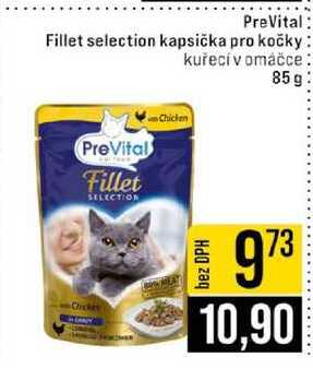 PreVital Fillet selection kapsička pro kočky kuřecí v omáčce 85 g