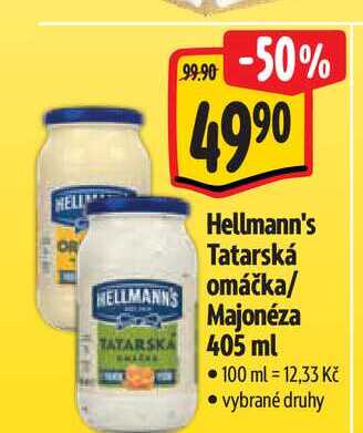 Hellmann's Tatarská omáčka/ Majonéza 405 ml