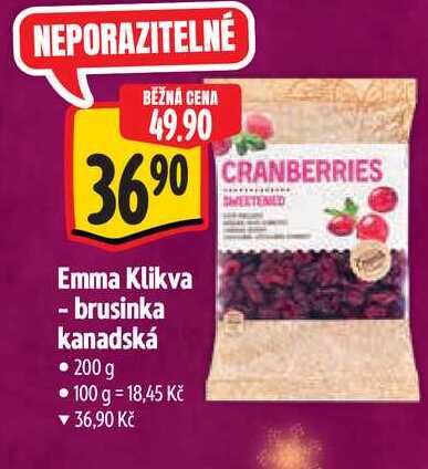   Emma Klikva - brusinka kanadská  200 g  