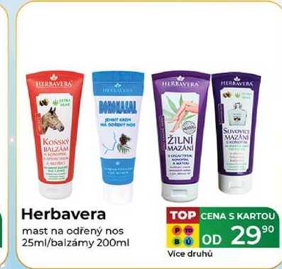 Herbavera mast na odřený nos 25ml/balzámy 200ml