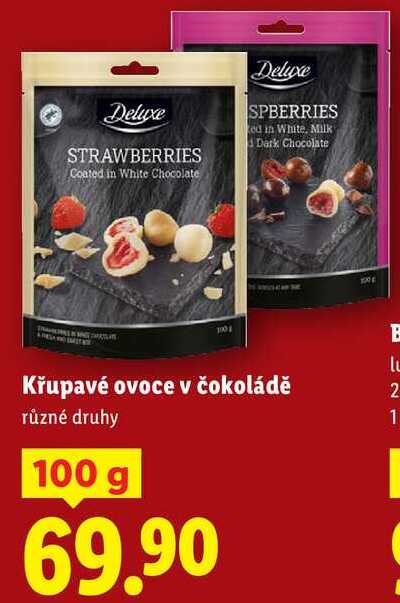 Křupavé ovoce v čokoládě, 100 g