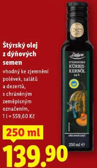 Štýrský olej z dýňových semen, 250 g