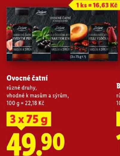 Ovocné čatní, 3x 75 g