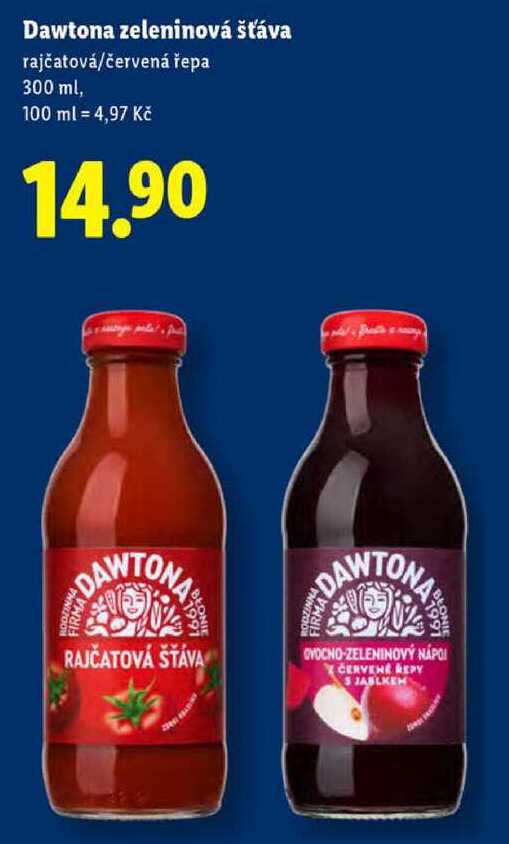 Dawtona zeleninová šťáva, 300 ml