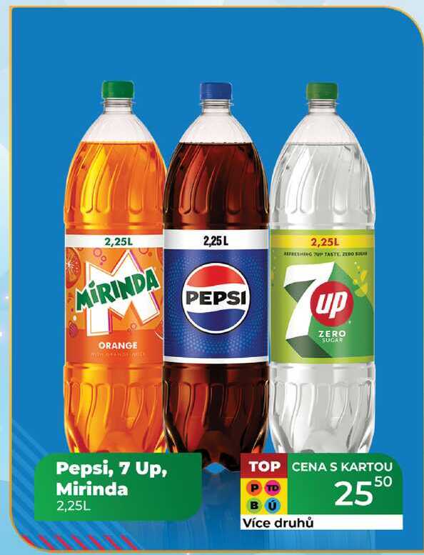 Pepsi, 7 Up, Mirinda 2,25L